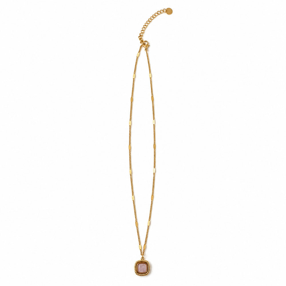 K&Co. Sunset Spritz Series Stone Necklace - ROSE QUARTZ